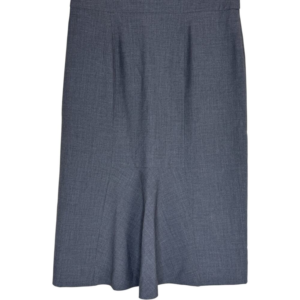 Worthington Womens Skirt Size 4 Blue Gray Trumpet Hem Career Stretch Lined - Picture 10 of 13
